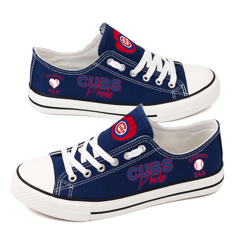 Women's Chicago Cubs Repeat Print Low Top Sneakers 007